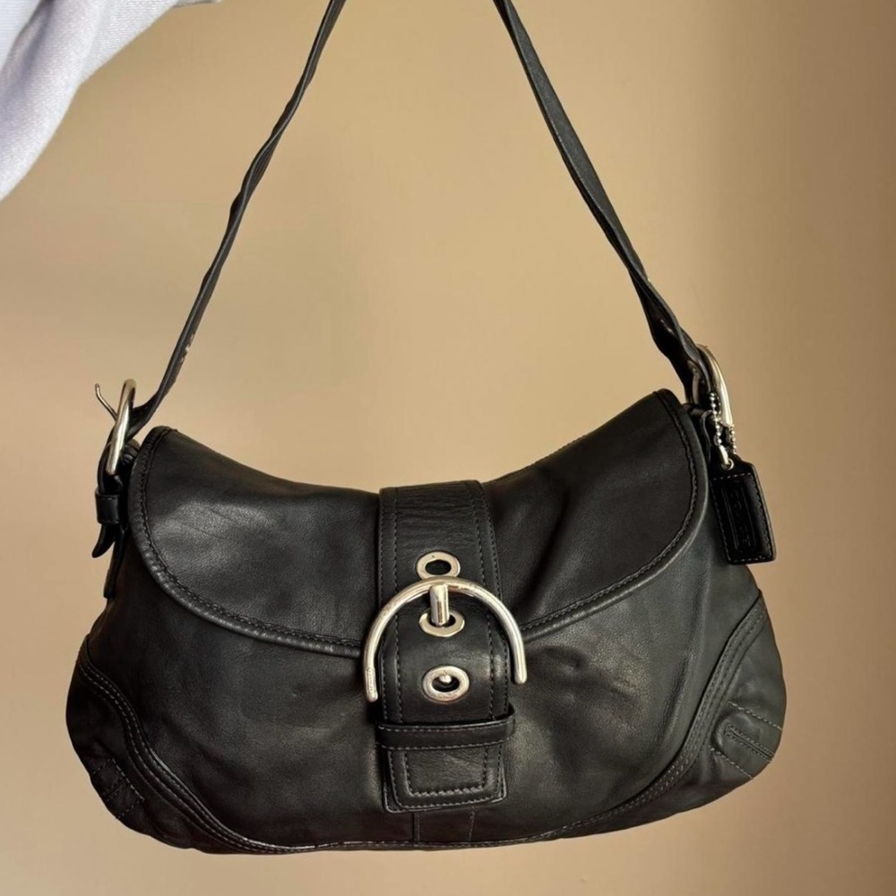Coach soho Black Leather Shoulder Bag